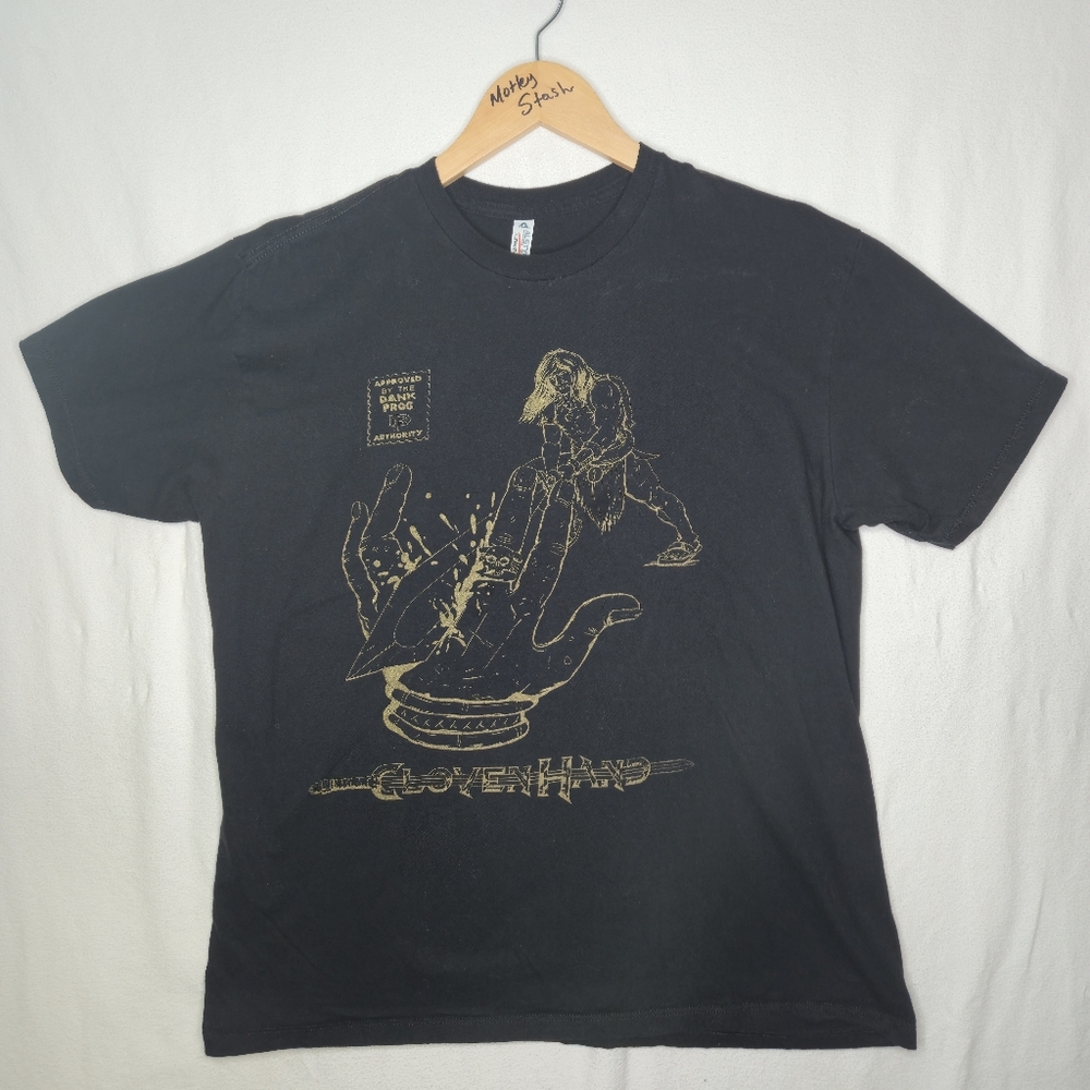 Men's Graphic Clovenhand Band Short Sleeved Tee Shirt Size Large
